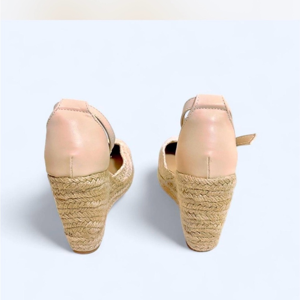 Natural Woven Espadrille Wedge with Ankle Strap - Picture 3 of 3